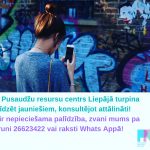 Read more about the article Pusaudžu Resursu centra atbalsts jauniešiem