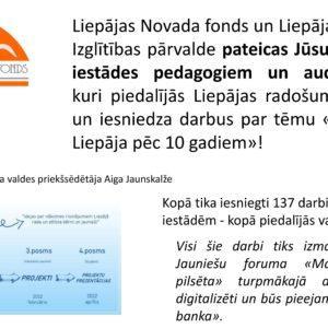 Read more about the article Pateicība par dalību “Liepājas radošuma nedēļā”