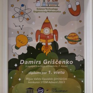 Read more about the article 🥇vieta “Stem Advent 2023” konkursā