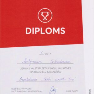 Read more about the article 🧭Pirmie diplomi orietēšanās “Skolu sprinta tūre”