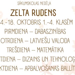 Read more about the article 🍂Sākumskolas nedēļa Zelta Rudens🍁