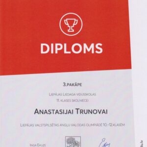 Read more about the article 🔠Sasniegumi angļu valodas olimpiādē