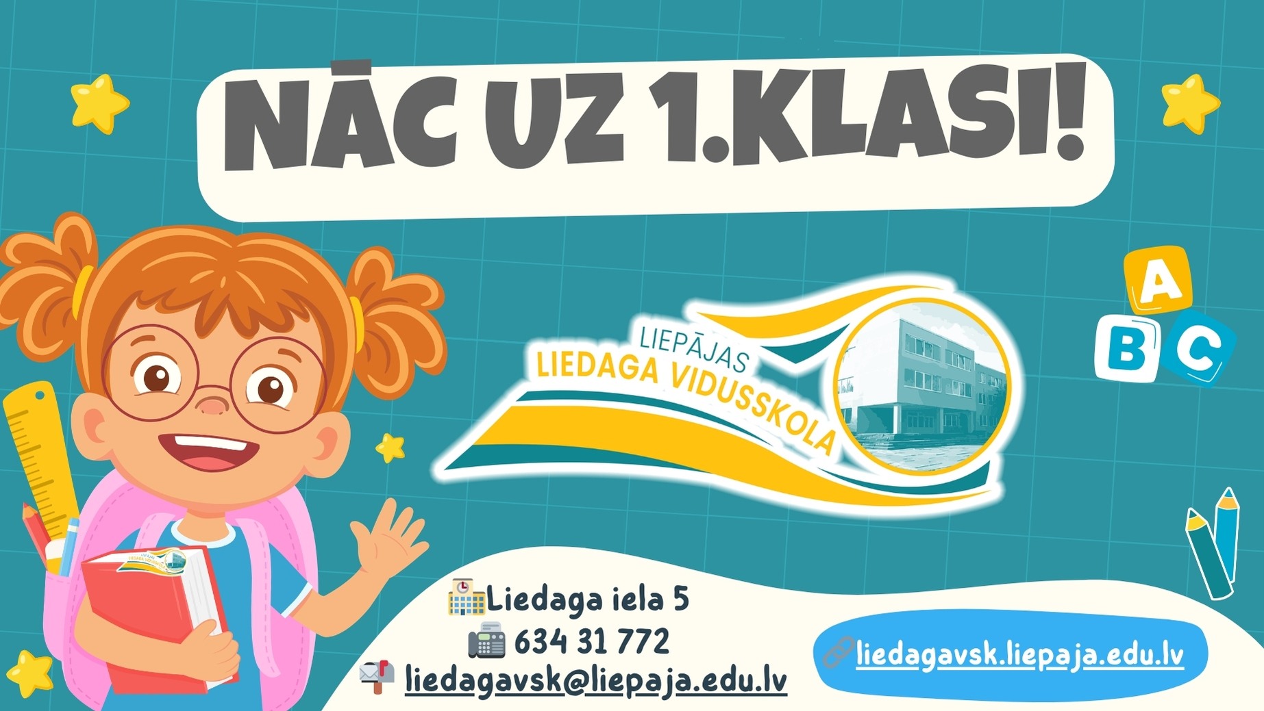 Read more about the article 🐱Nāc mācīties uz 1.klasi