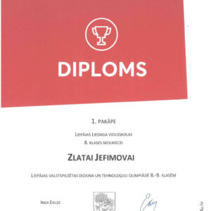 Read more about the article 🥇vieta Liepājas valstspilsētas 🛠️dizaina un tehnoloģiju olimpiāde 8.- 9. klasēm